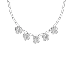 Finaste Schakelketting met bloemetjes Sale