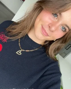 Finaste Schakelketting met hartje goudkleurig Hot