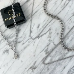 Finaste Schakelketting met Slotje Graveren Sale