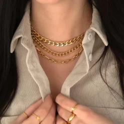 Finaste Schakelketting mix goud kleurig Best