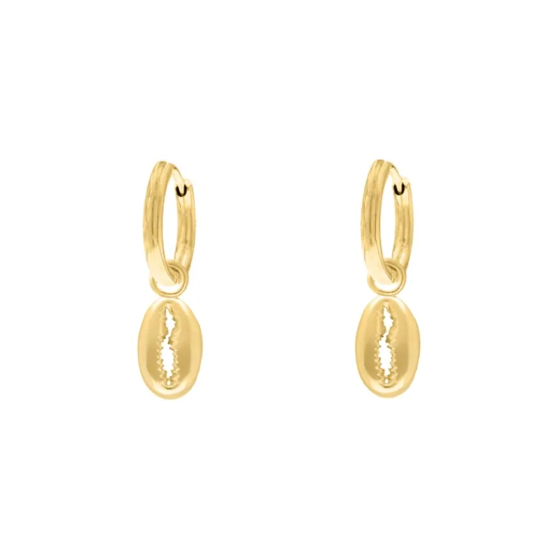 Finaste Schelp oorringetjes goudkleurig Fashion