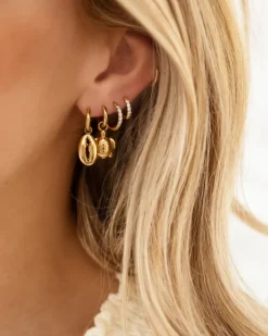 Finaste Schelp oorringetjes goudkleurig Fashion