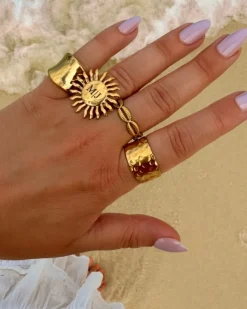 Finaste Schelpen ring goudkleurig Fashion