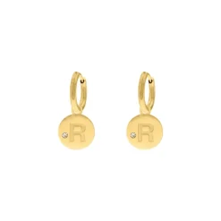 Finaste Shiny initial oorbellen goudkleurig Outlet