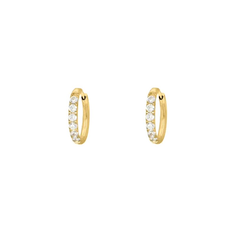 Finaste Shiny oorringetjes 10 mm goudkleurig New