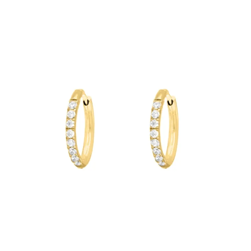 Finaste Shiny Oorringetjes 14 Mm Goudkleurig Outlet