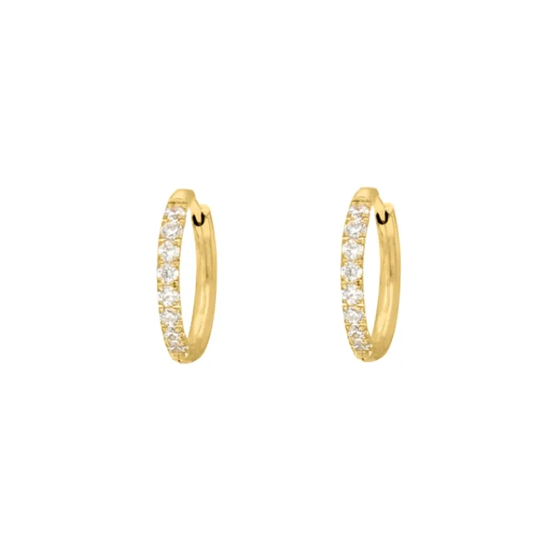 Finaste Shiny oorringetjes 12 mm goudkleurig Discount