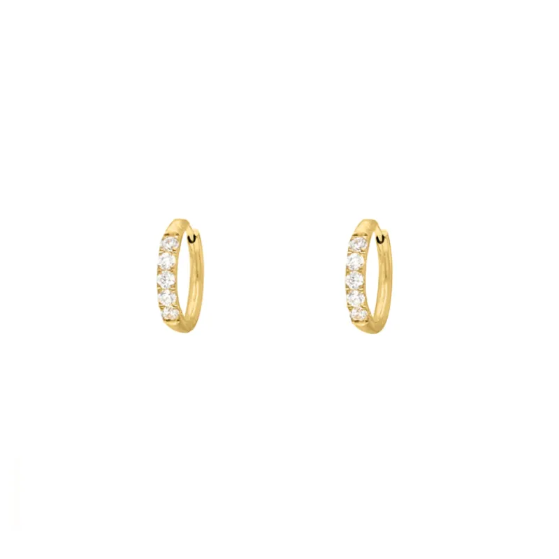 Finaste Shiny oorringetjes 8 mm goudkleurig Outlet