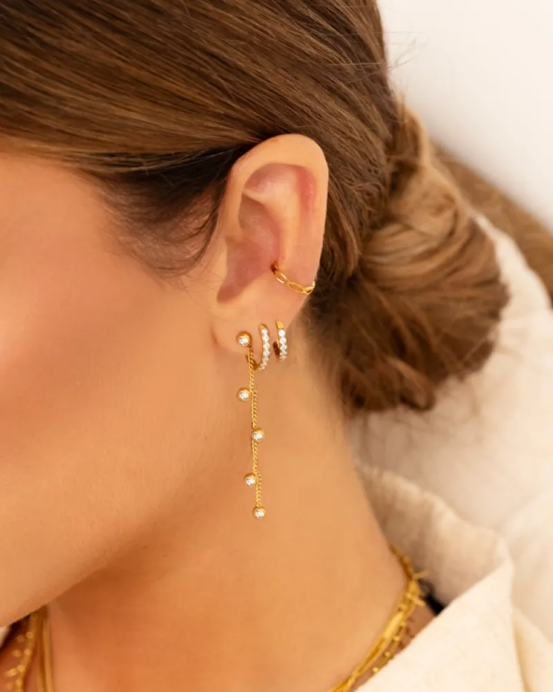 Finaste Shiny oorringetjes 12 mm goudkleurig Discount