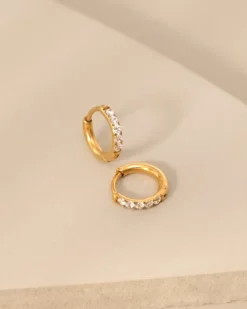Finaste Shiny oorringetjes 8 mm goudkleurig Outlet