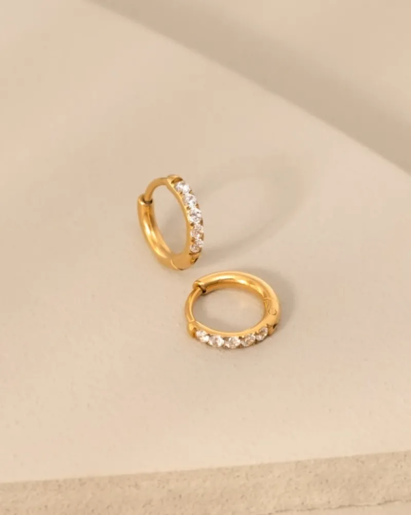 Finaste Shiny oorringetjes 8 mm goudkleurig Outlet