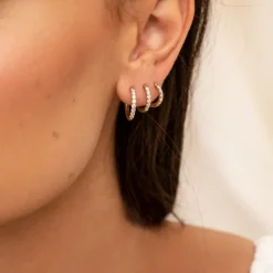 Finaste Shiny oorringetjes 10 mm goudkleurig New