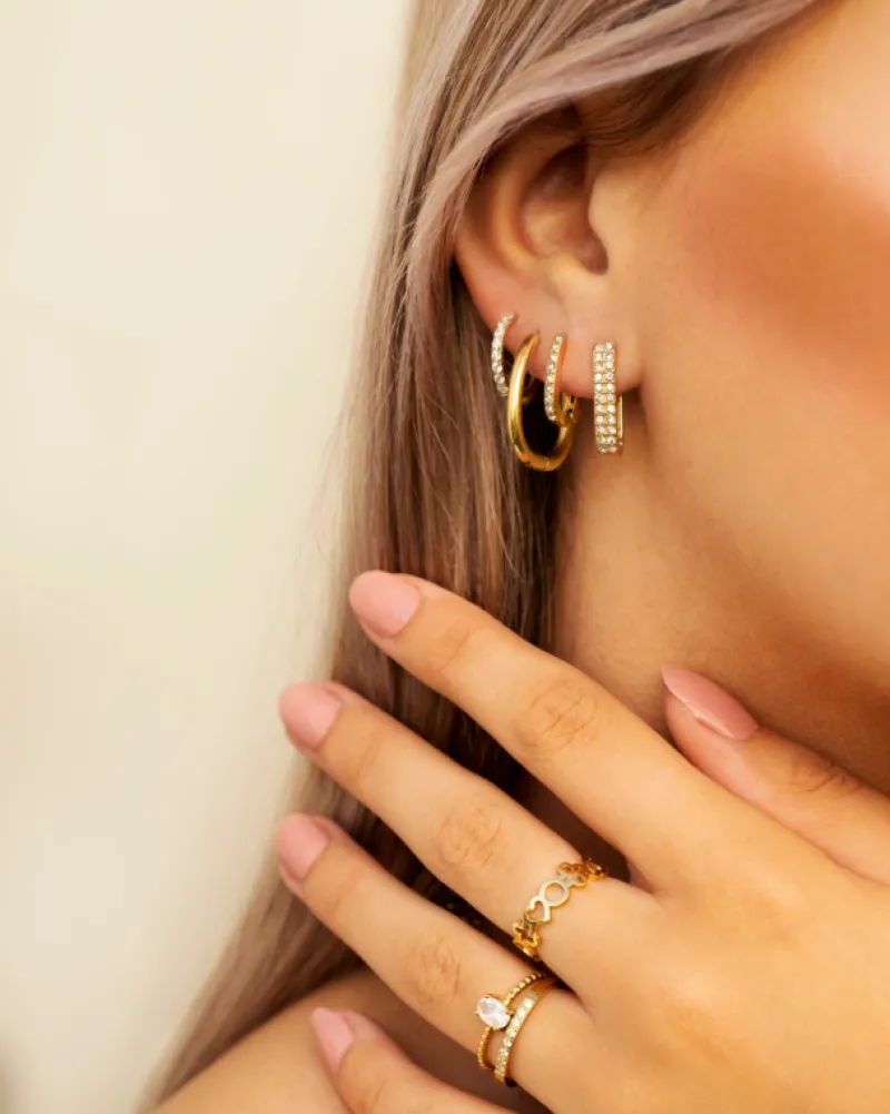 Finaste Shiny oorringetjes 12 mm goudkleurig Discount
