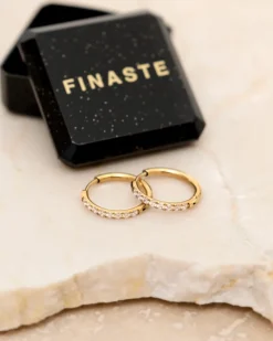 Finaste Shiny Oorringetjes 14 Mm Goudkleurig Outlet
