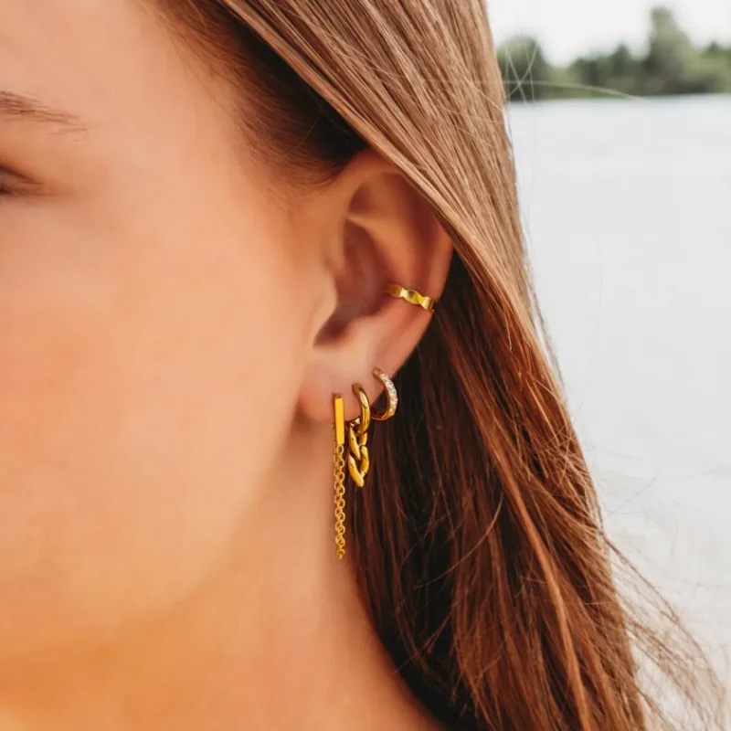 Finaste Shiny oorringetjes 8 mm goudkleurig Outlet