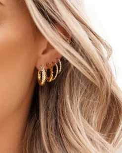 Finaste Shiny Oorringetjes 14 Mm Goudkleurig Outlet