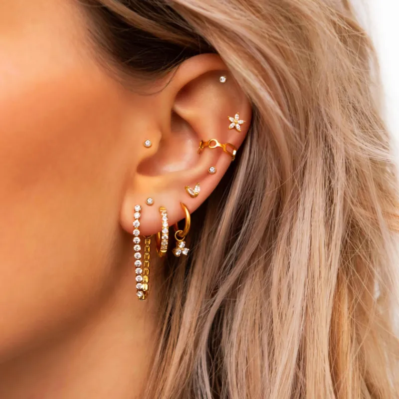 Finaste Shiny oorringetjes 12 mm goudkleurig Discount
