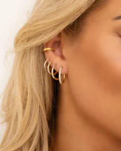 Finaste Shiny Oorringetjes 14 Mm Goudkleurig Outlet