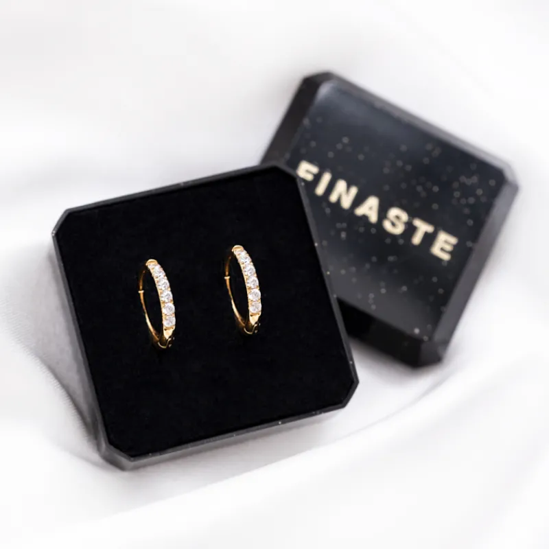 Finaste Shiny oorringetjes 10 mm goudkleurig New