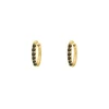 Finaste Shiny oorringetjes black 10 mm goudkleurig Discount