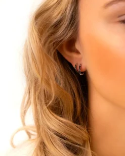 Finaste Shiny oorringetjes black 10 mm Online