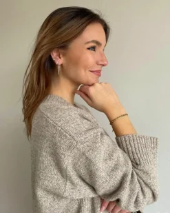 Finaste Shiny tennis earrings goudkleurig Clearance