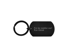 Finaste Sleutelhanger met tekst zwart Fashion