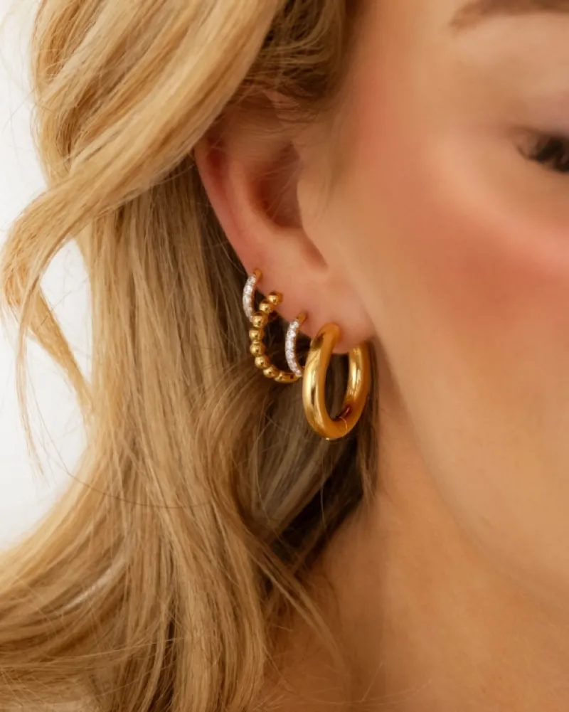Finaste Small musthave hoops goldplated Discount
