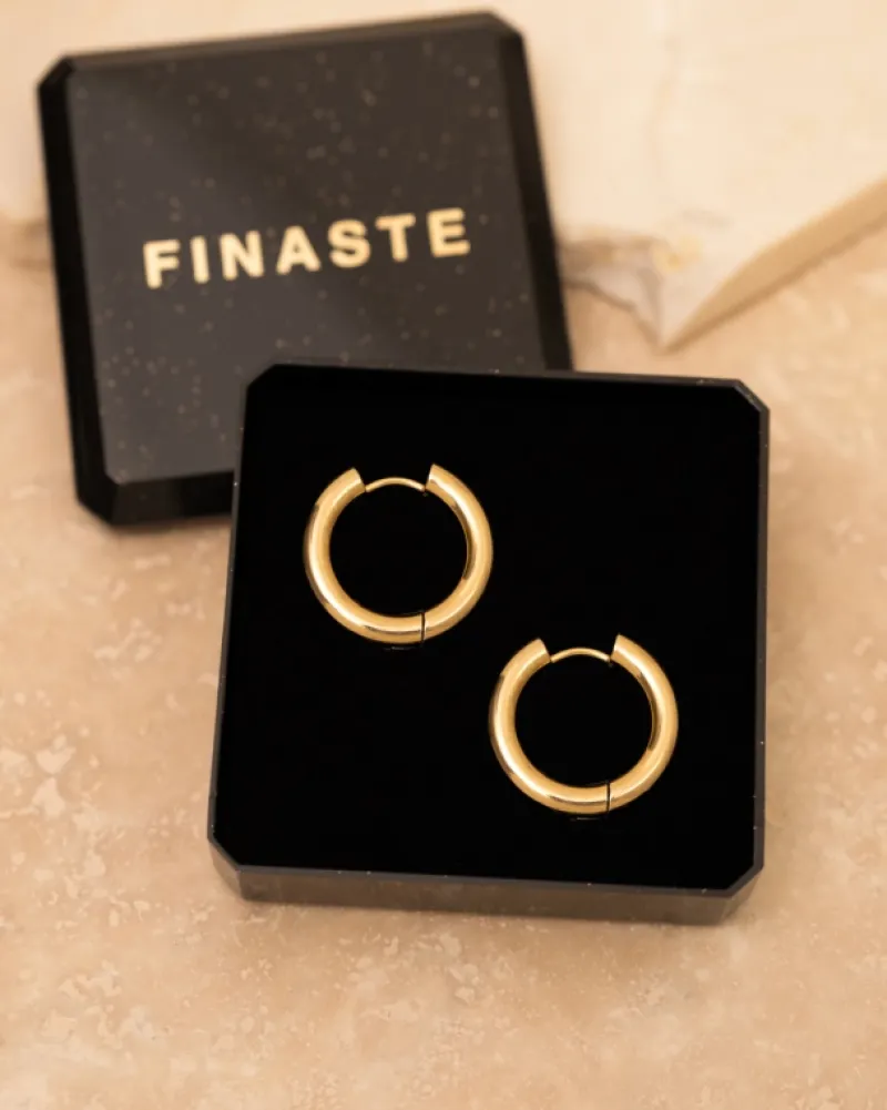 Finaste Small musthave hoops goldplated Discount