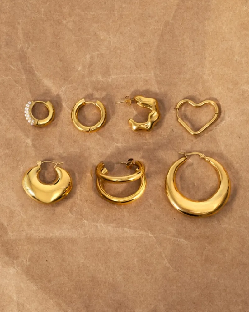 Finaste Small musthave hoops goldplated Discount