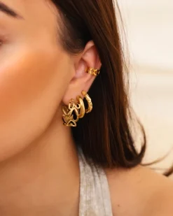Finaste Small musthave hoops goldplated Discount