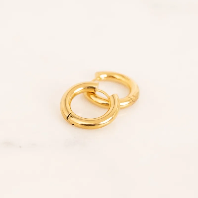 Finaste Small musthave hoops goldplated Discount