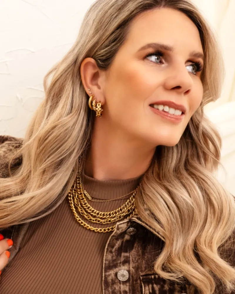 Finaste Small musthave hoops goldplated Discount