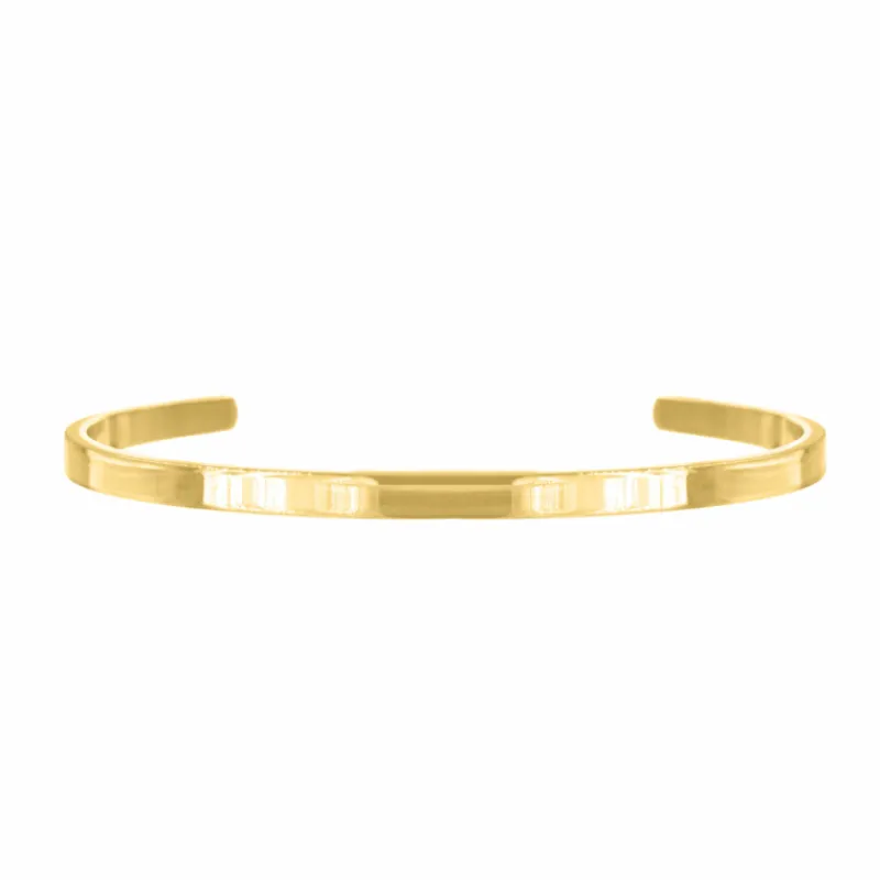 Finaste Smalle Bangle Open Goud Kleurig Outlet