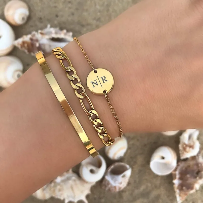 Finaste Smalle Bangle Open Goud Kleurig Outlet