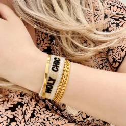 Finaste Smalle Bangle Open Goud Kleurig Outlet