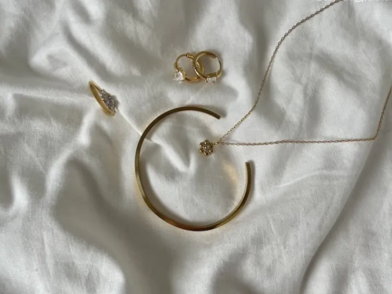 Finaste Smalle Bangle Open Goud Kleurig Outlet