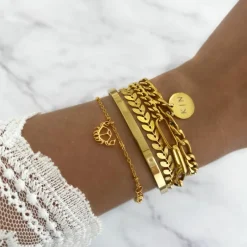 Finaste Smalle Bangle Open Goud Kleurig Outlet