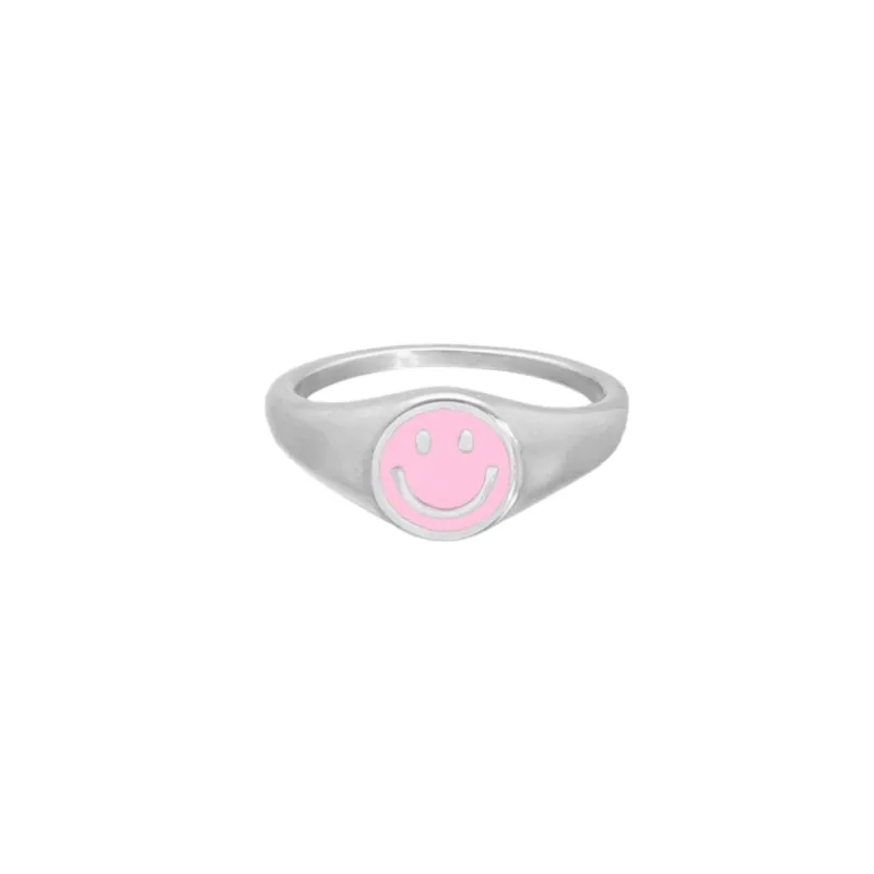 Finaste Smiley Ring Roze Sale