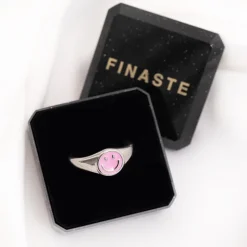Finaste Smiley Ring Roze Sale