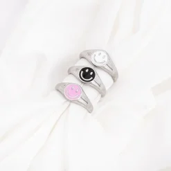 Finaste Smiley Ring Roze Sale