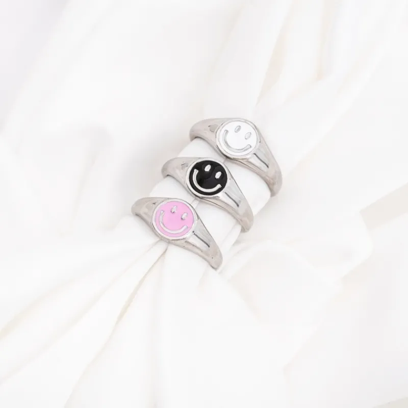 Finaste Smiley Ring Roze Sale