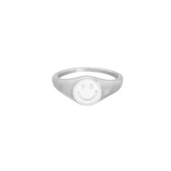 Finaste Smiley Ring Wit Best