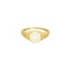 Finaste Smiley Ring Wit Goldplated Best