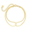 Finaste Snake armband linked chains goudkleurig Online