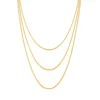 Finaste Snake ketting triple goudkleurig Outlet
