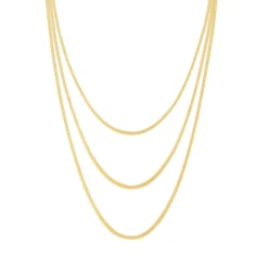 Finaste Snake ketting triple goudkleurig Outlet