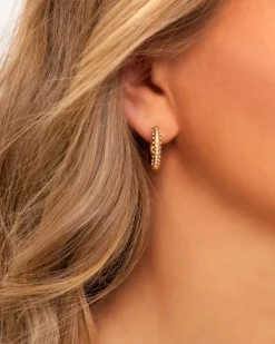 Finaste Sparkle hoops goldplated Sale