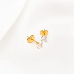 Finaste Sparkle Stud Oorbellen Goud Kleurig Clearance