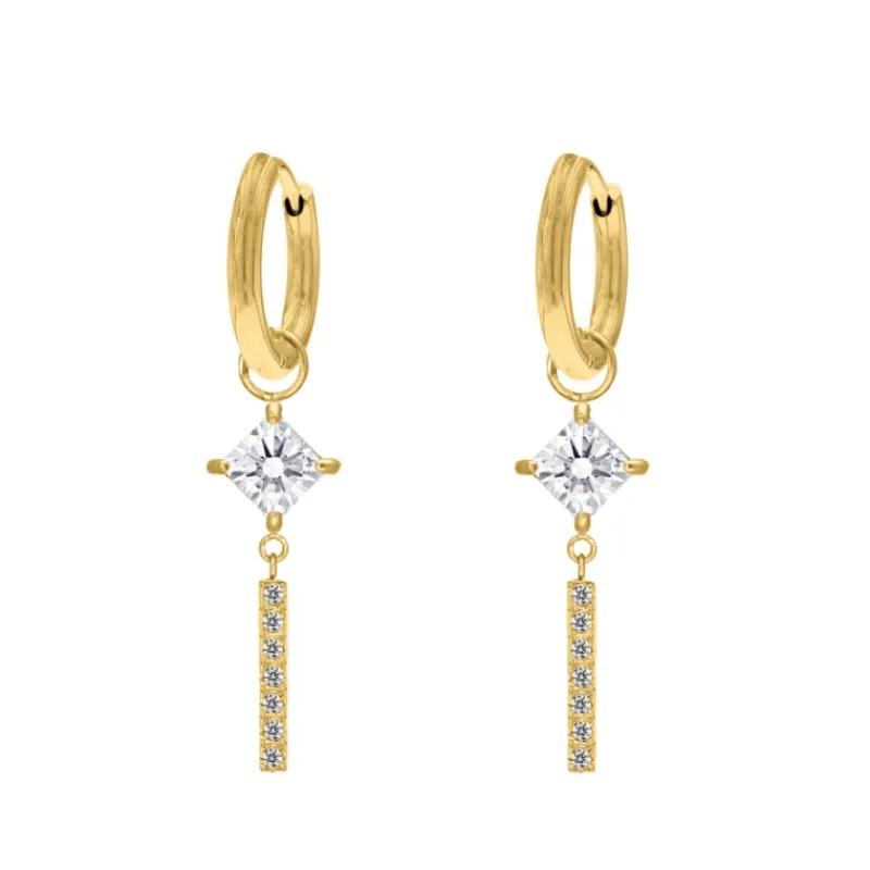 Finaste Square earrings luxury goldplated New
